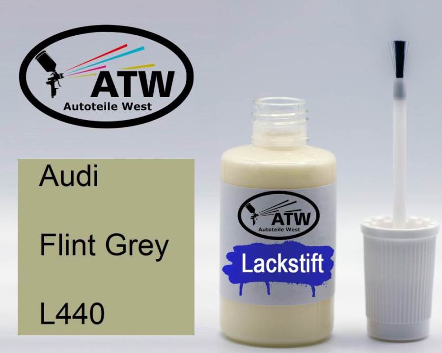 Audi, Flint Grey, L440: 20ml Lackstift, von ATW Autoteile West.